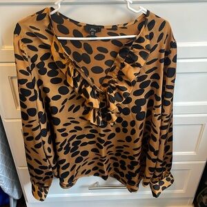 J crew leopard print blouse